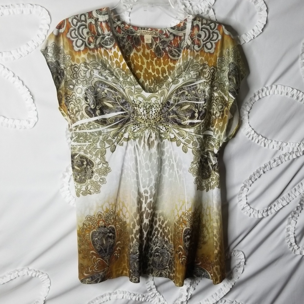 V-Neck Short Sleeve Top